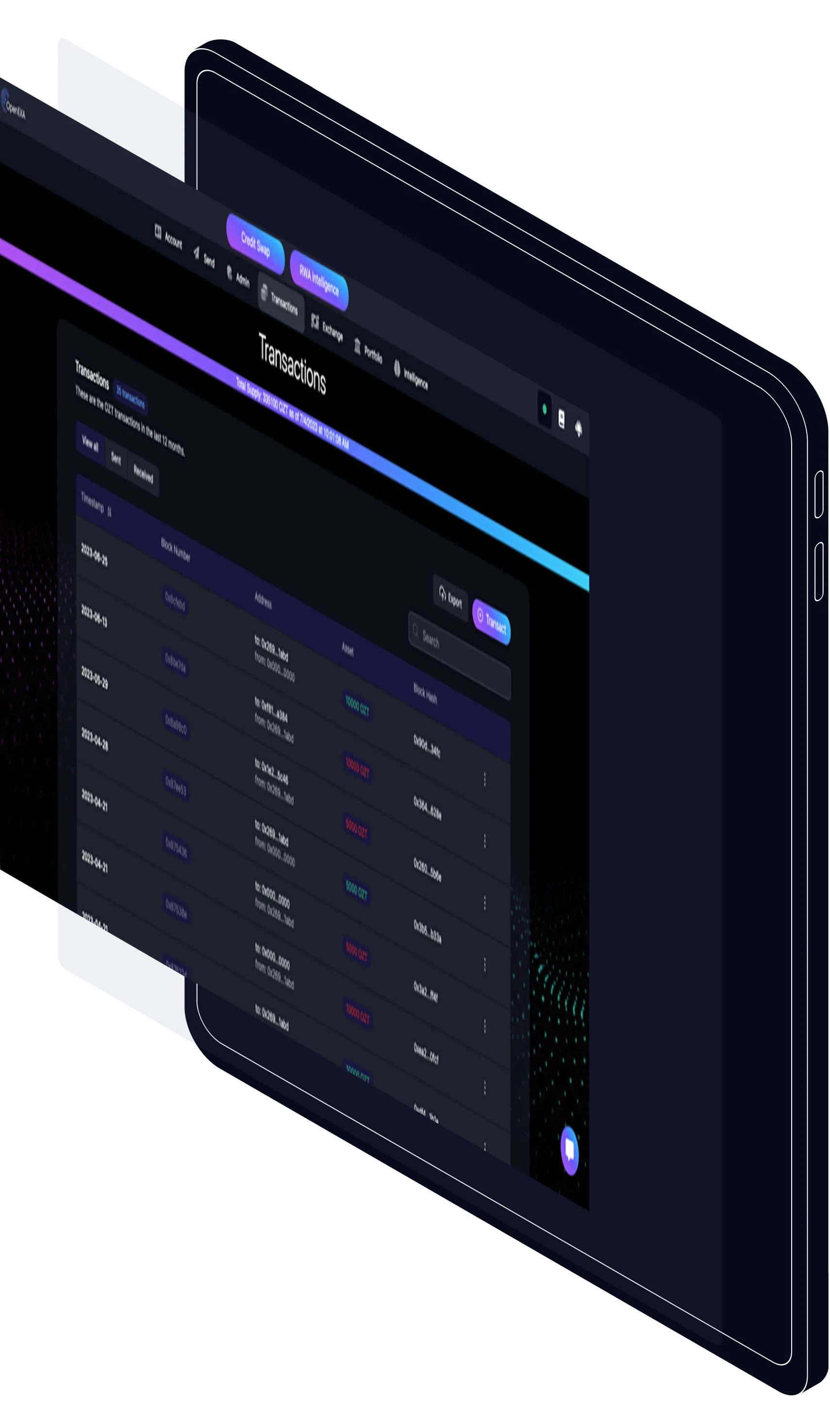 Manager transaction screen